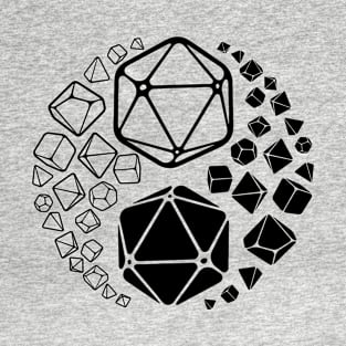 Yin Yang D20 RPG Dice T-Shirt